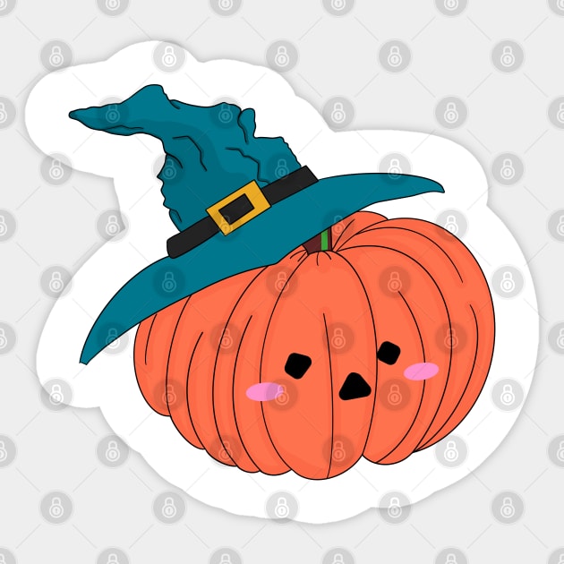 Pumpkin Witch Sticker by Mamma Panda1